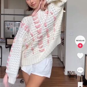 For Love & Lemons Laurel oversized sweater size XXS